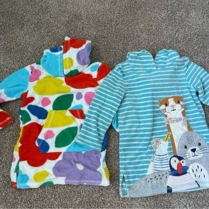 Swim hoodie & terry coverups, good condition.